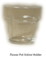 Clear Flowerpot Votive Holder