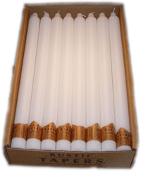 White Taper Candles